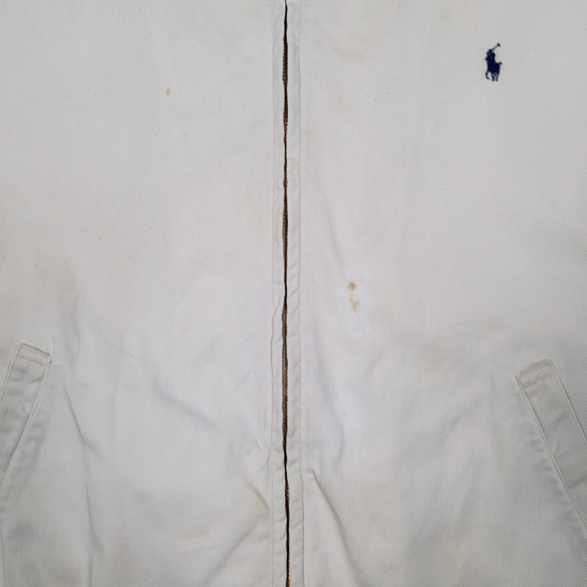 Mens White Polo Ralph Lauren Vintage 1980s Made In USA  Coat