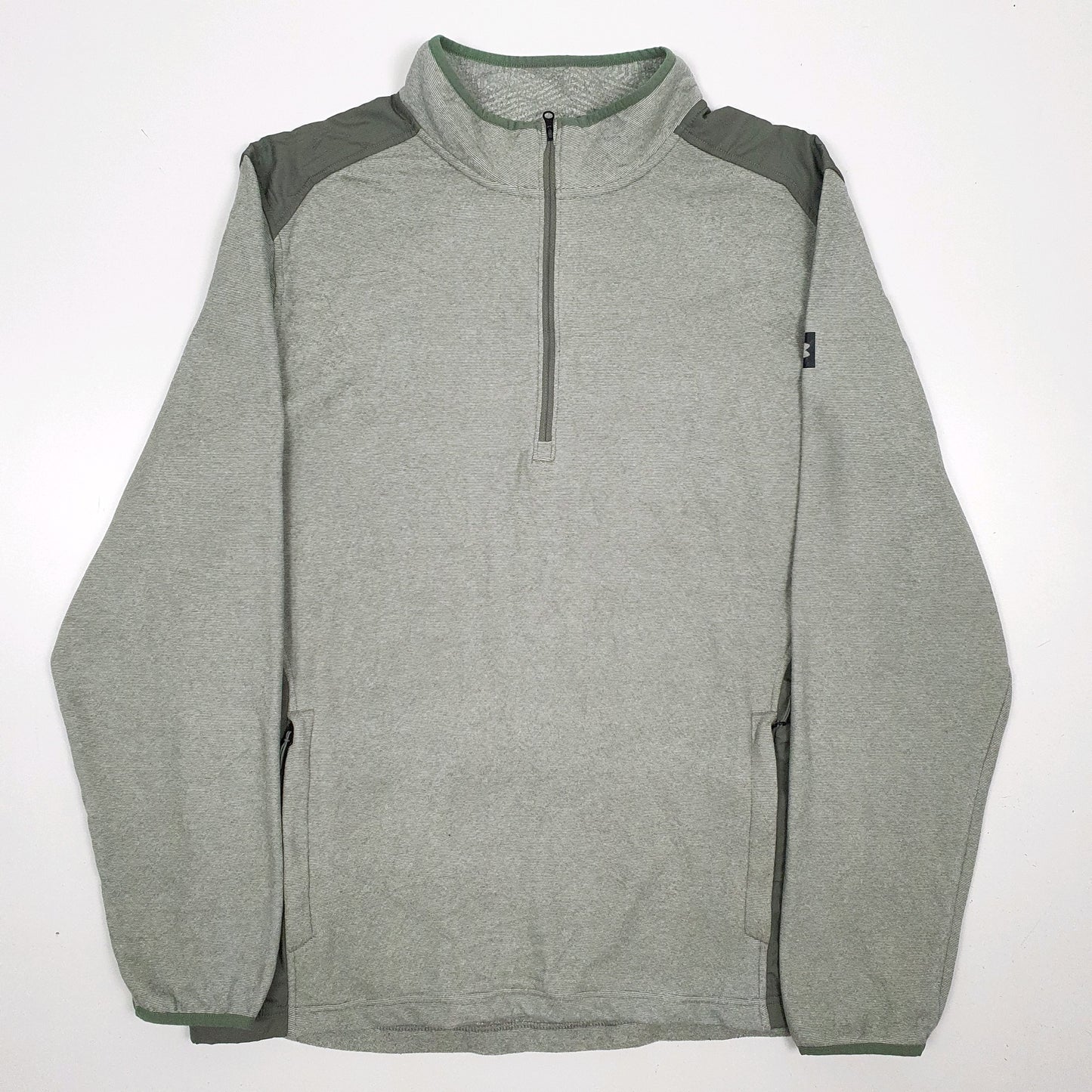 Mens Green Under Armour Cold Gear Quarter Zip Jumper