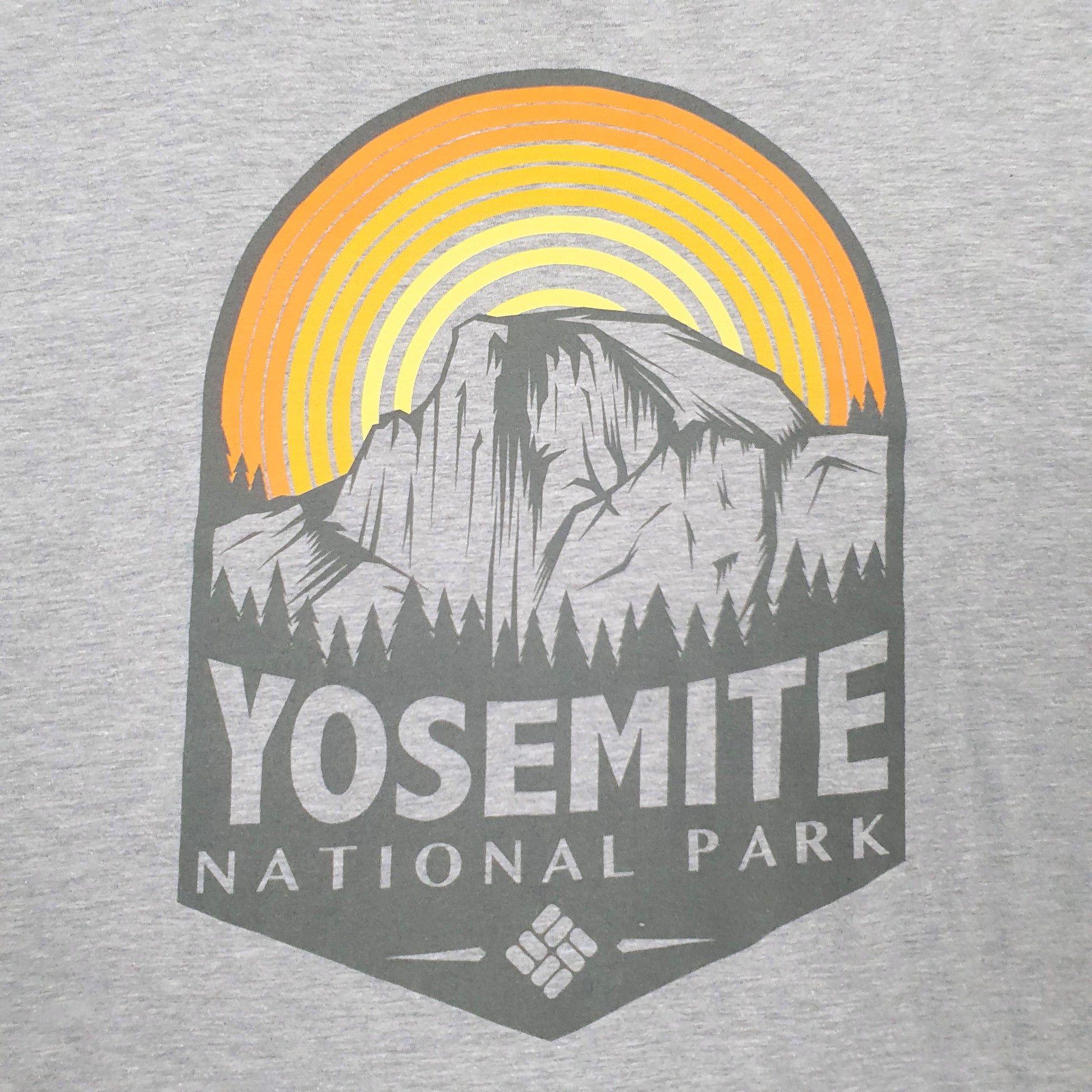 Mens Grey Columbia Sportswear Company Yosemite National Park Crewneck T Shirt