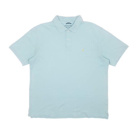Mens Blue Nautica  Short Sleeve Polo Shirt
