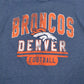 Mens Blue Hands High NFL Denver Broncos  T Shirt