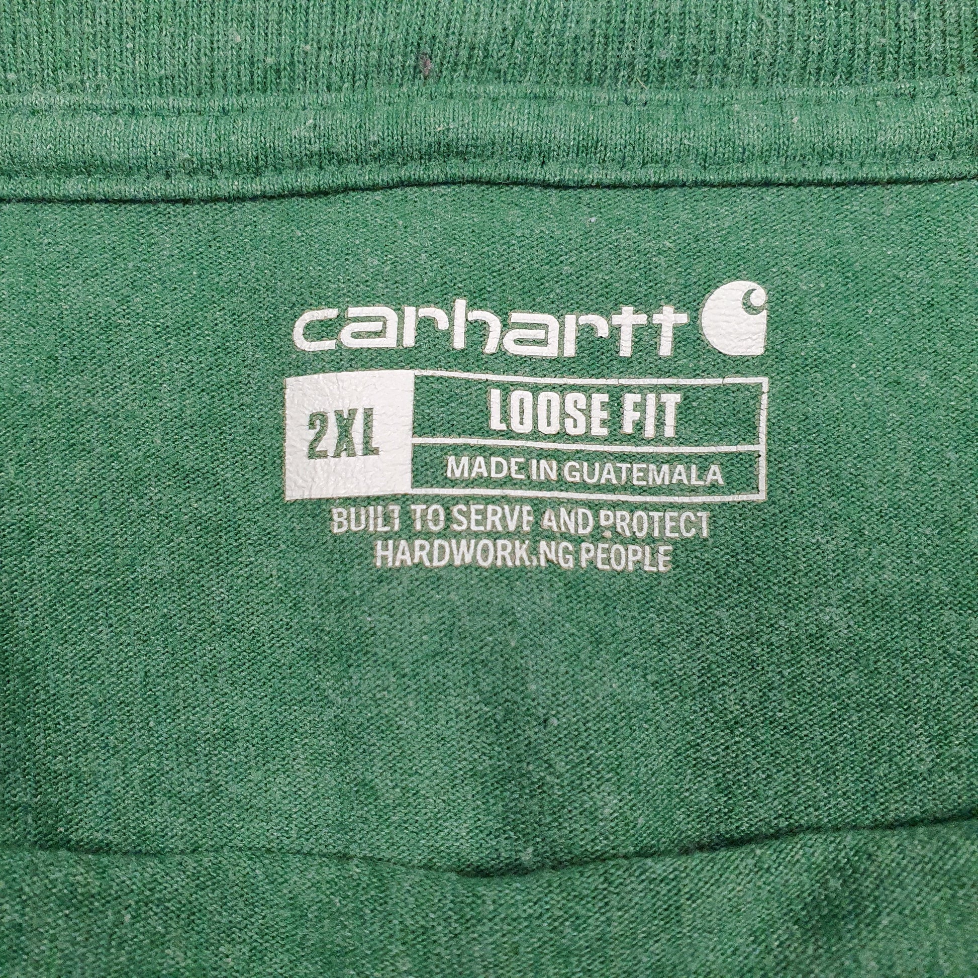 Mens Green Carhartt   T Shirt