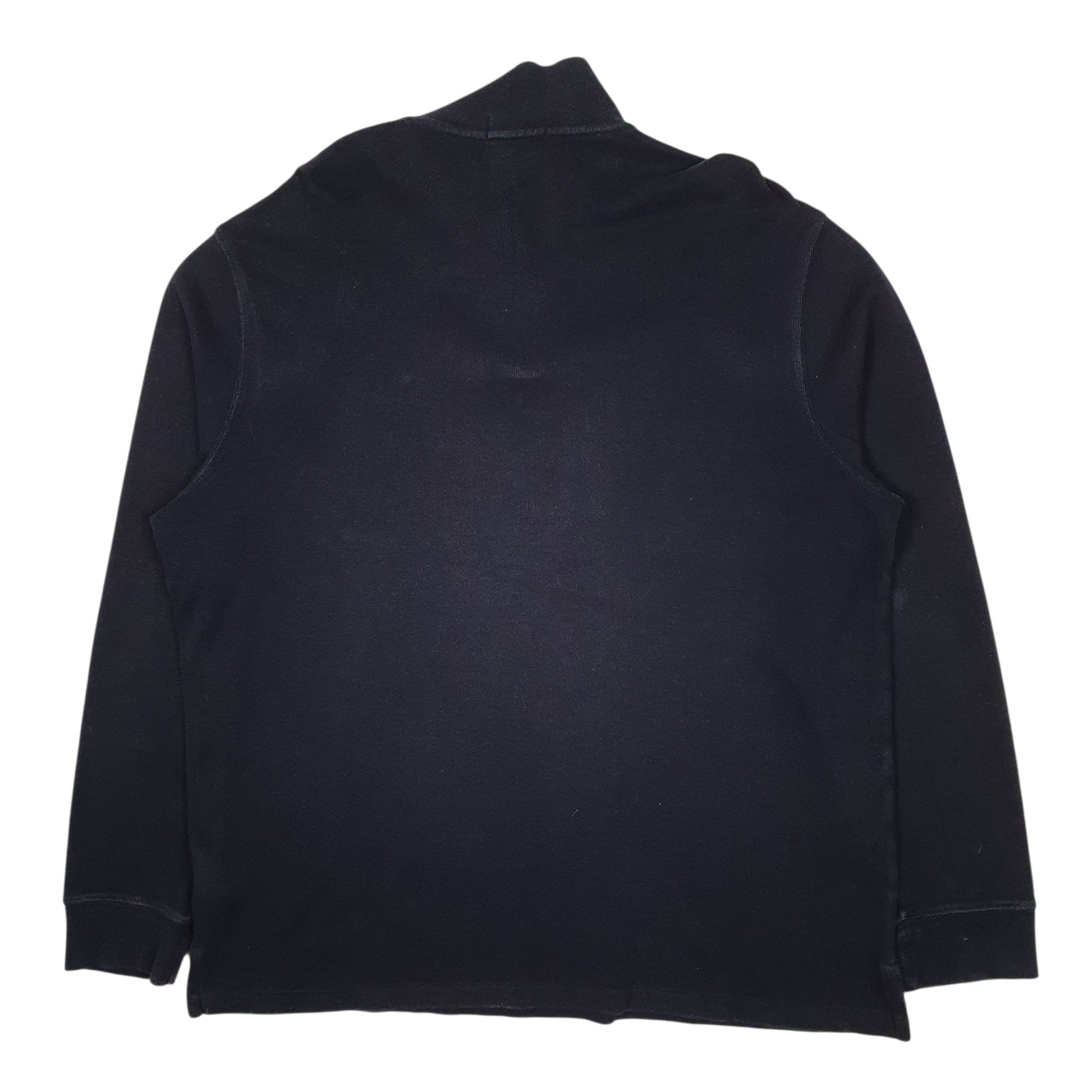 Mens Navy Polo Ralph Lauren Estate Rib Quarter Zip Jumper
