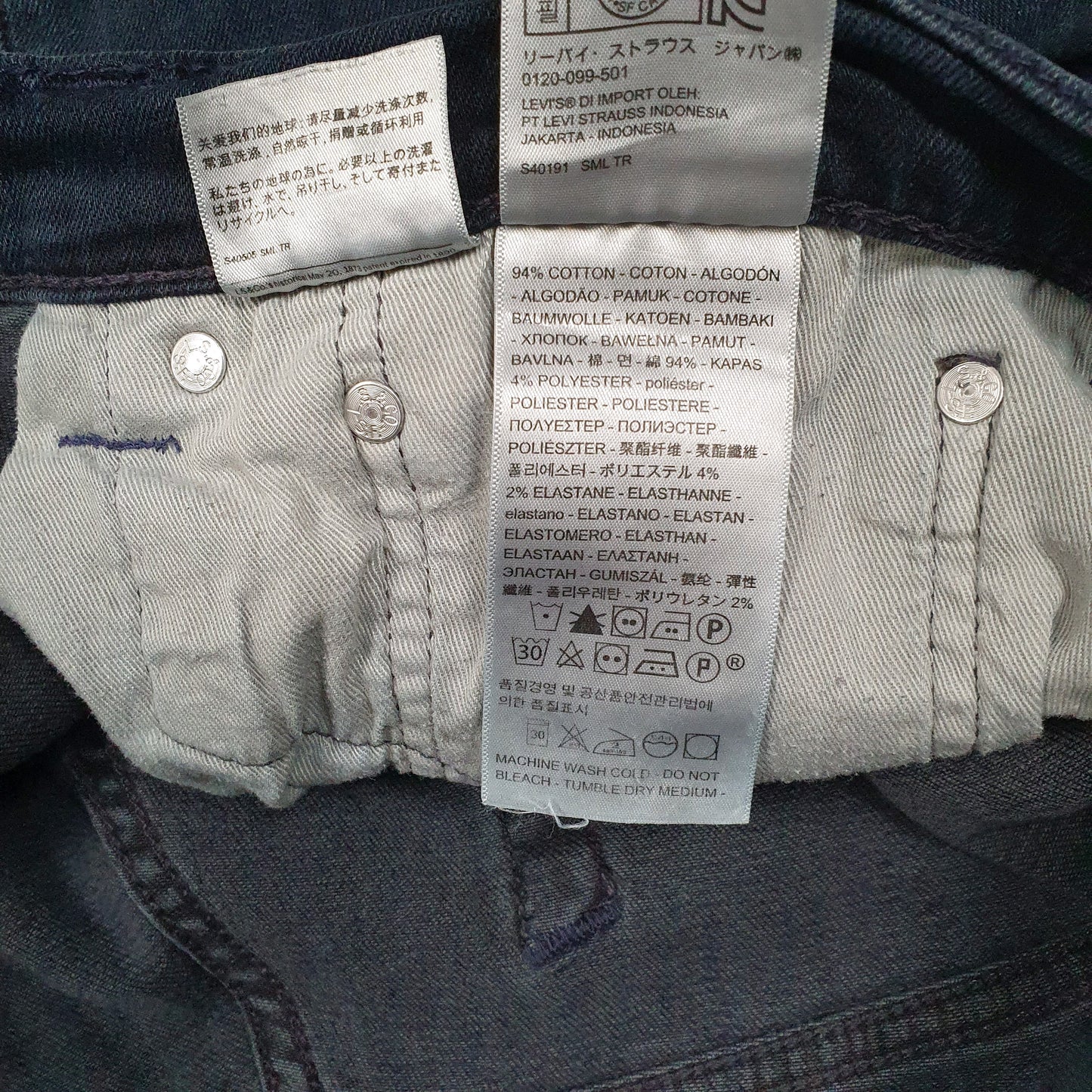 Mens Blue Levis Stretch  Jeans