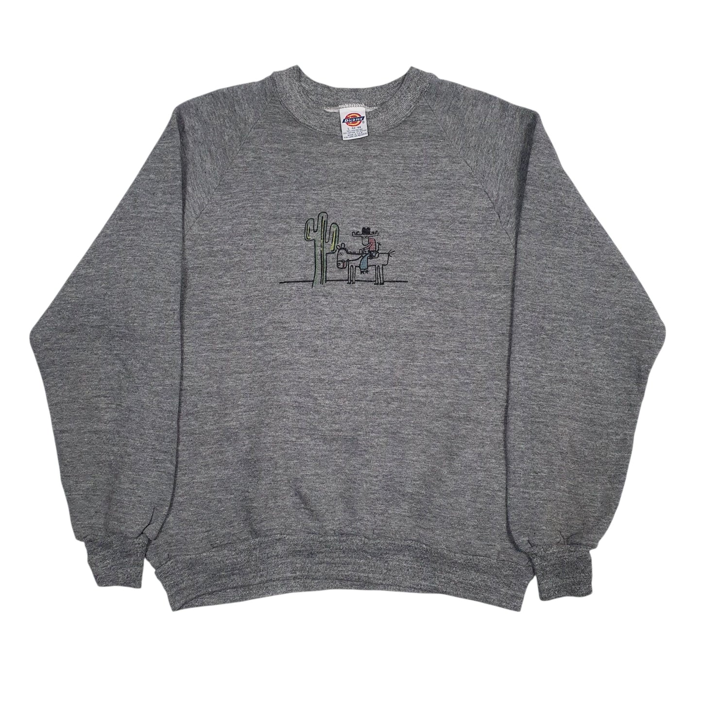 Mens Grey Dickies Vintage 90s Made In USA Crewneck Jumper