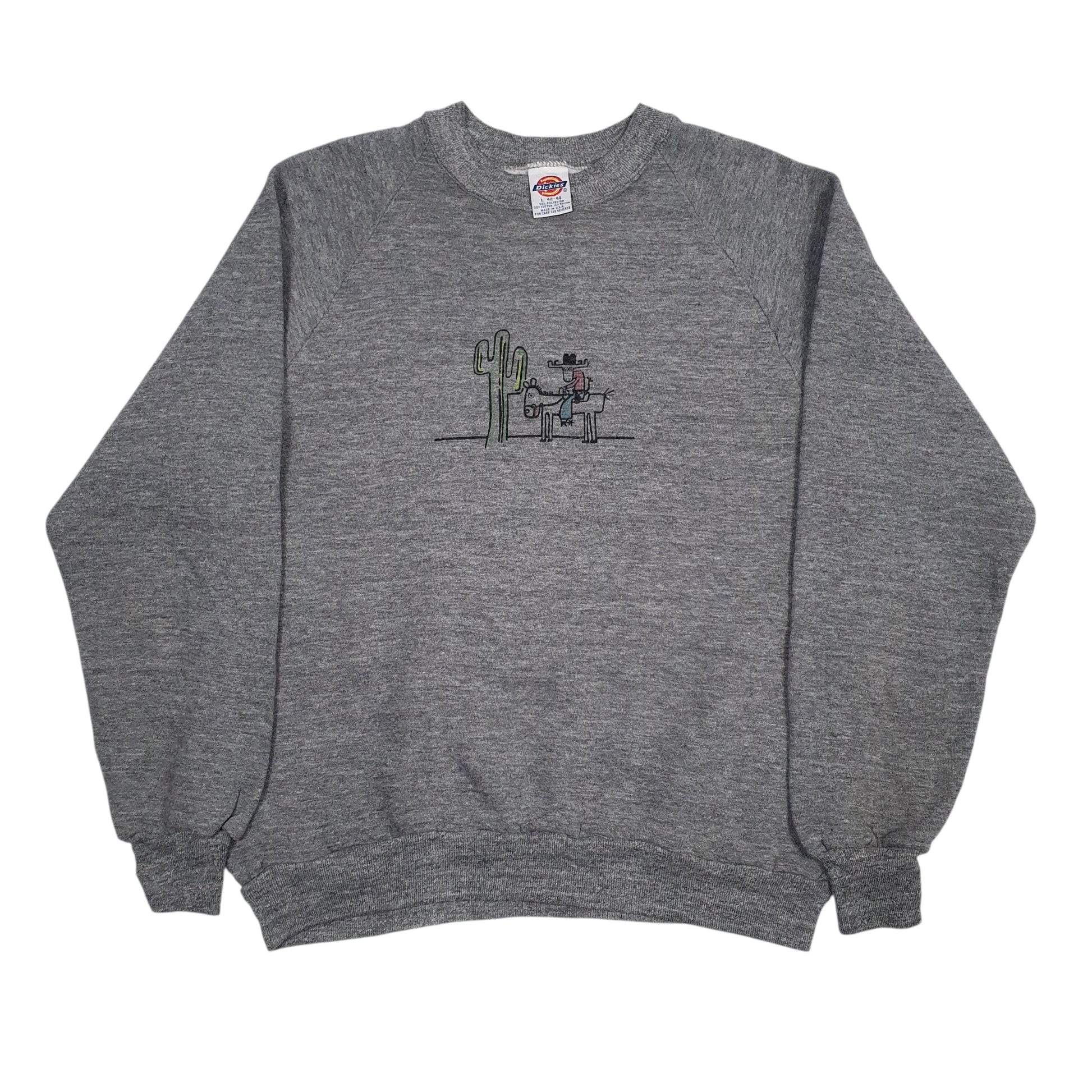 Mens Grey Dickies Vintage 90s Made In USA Crewneck Jumper