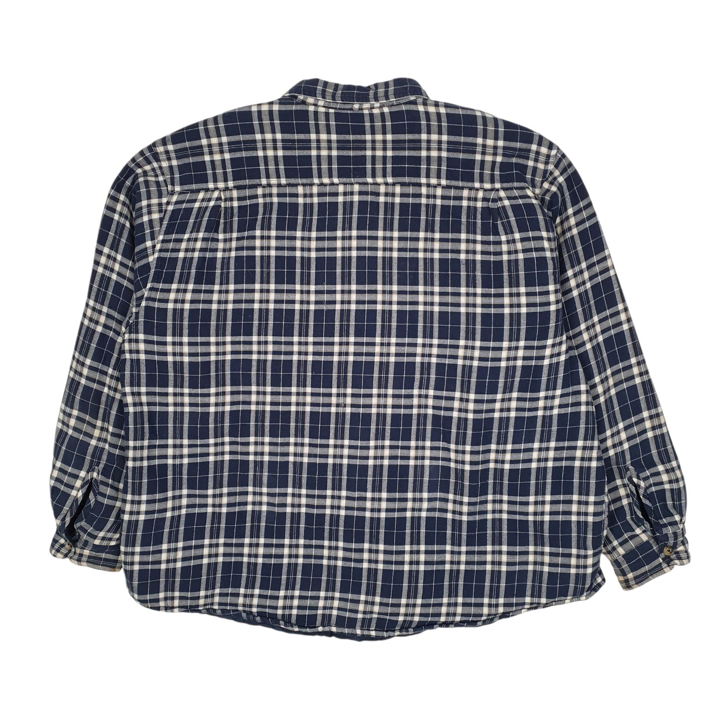 Mens Navy Wrangler Workwear Plaid Chore  Coat