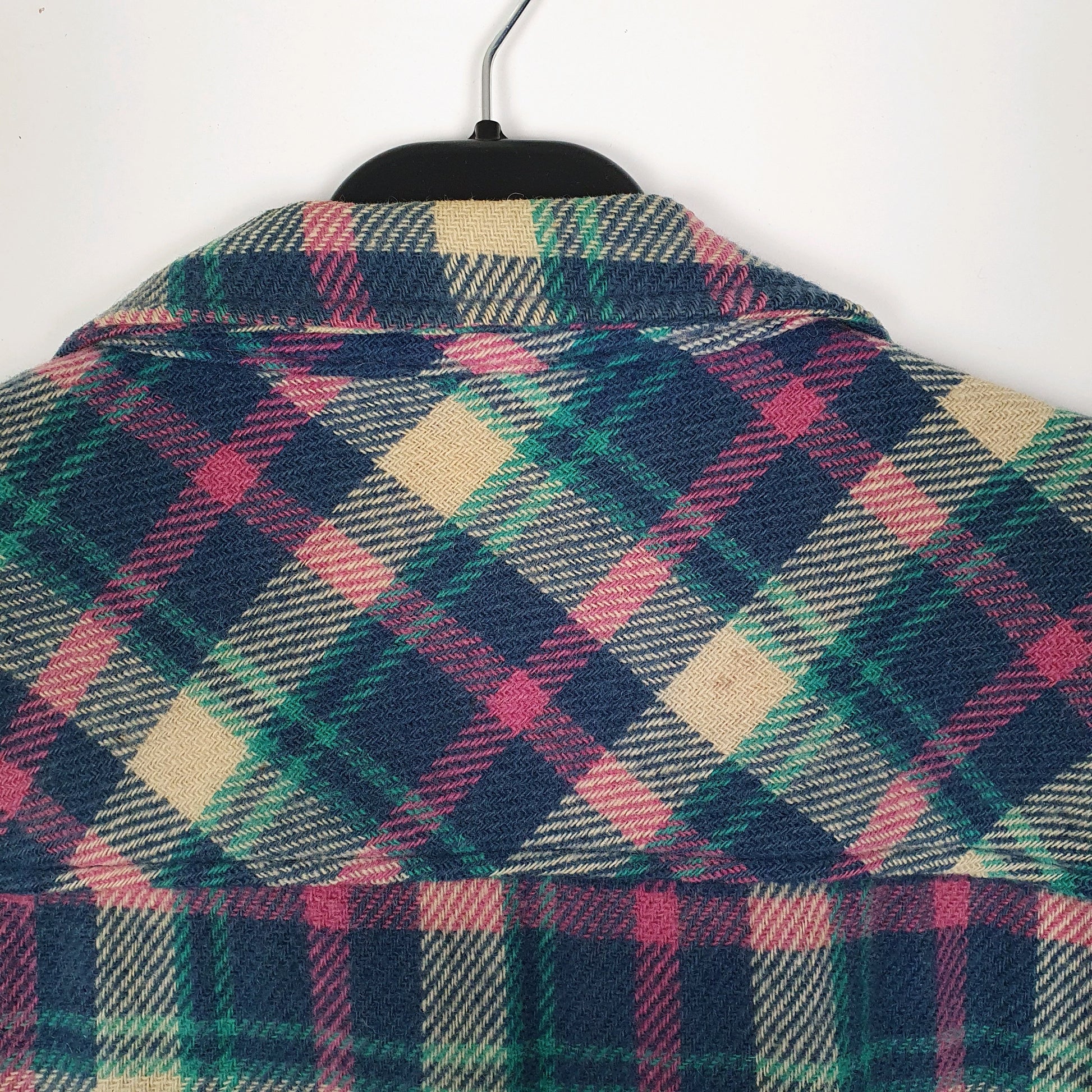 Womens Blue Woolrich Thick Shacket Jacket Vintage 1980s Hoodie Shirt