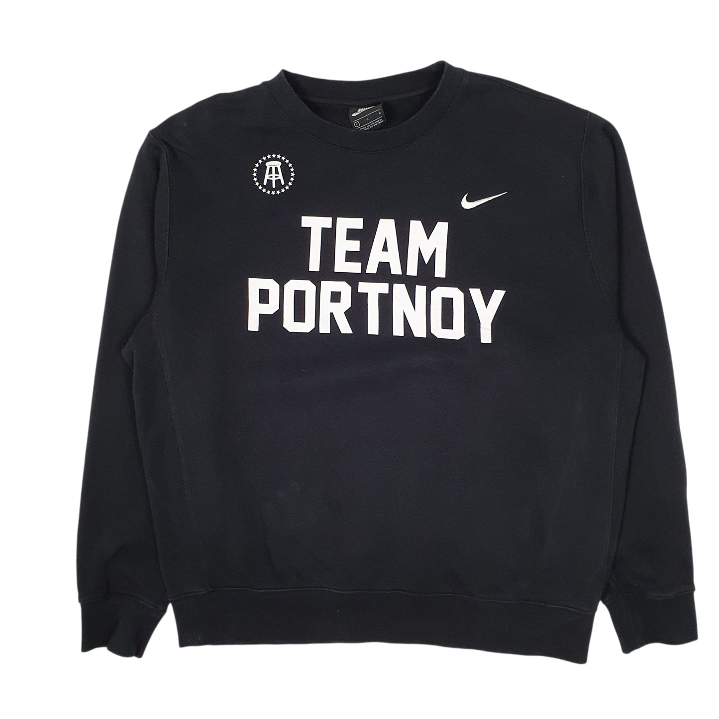 Mens Black Nike Barstool Sports Crewneck Jumper