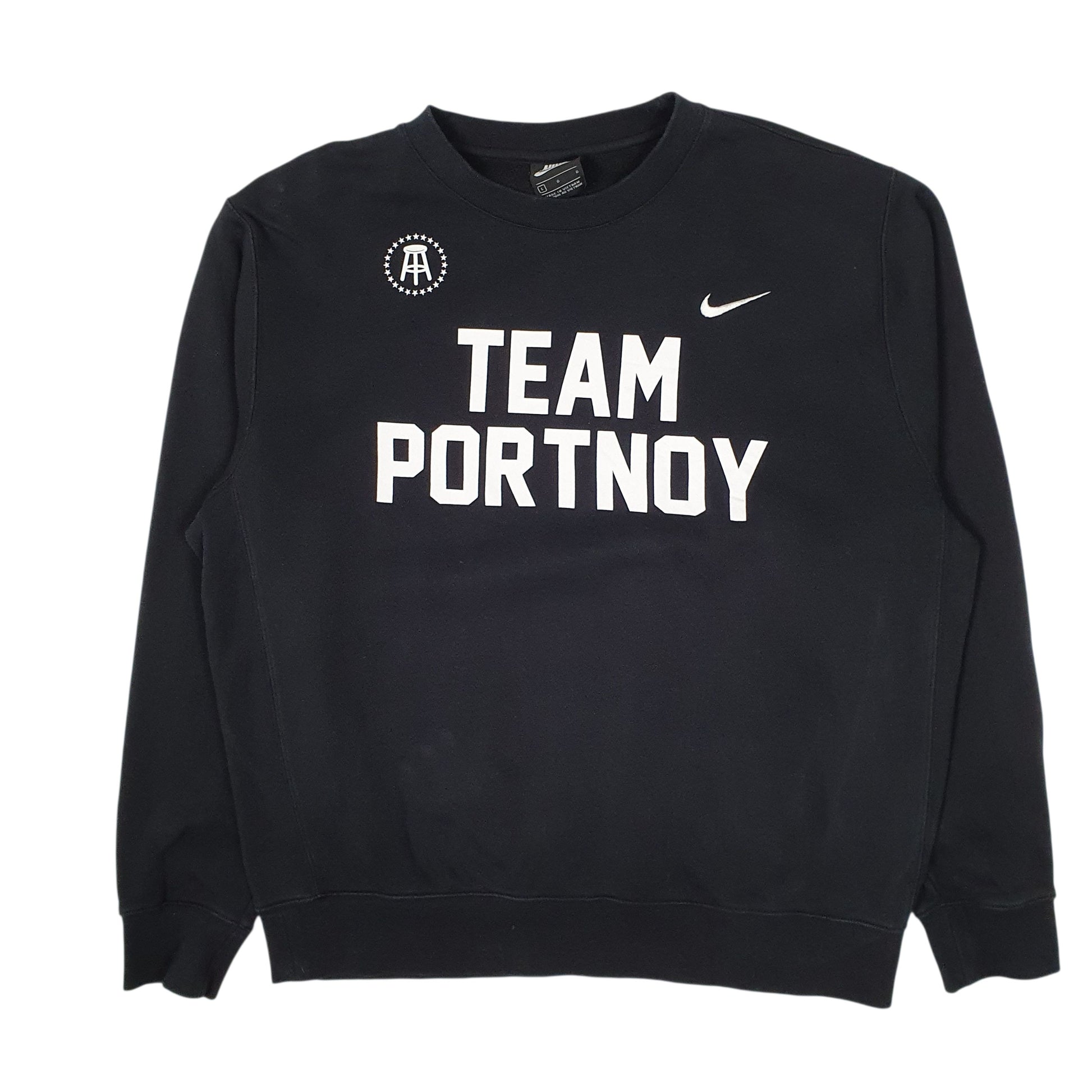 Mens Black Nike Barstool Sports Crewneck Jumper