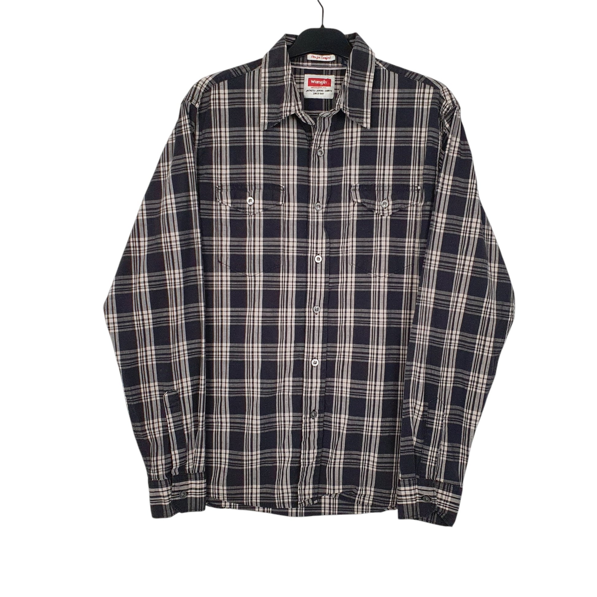 Mens Black Wrangler  Long Sleeve Shirt