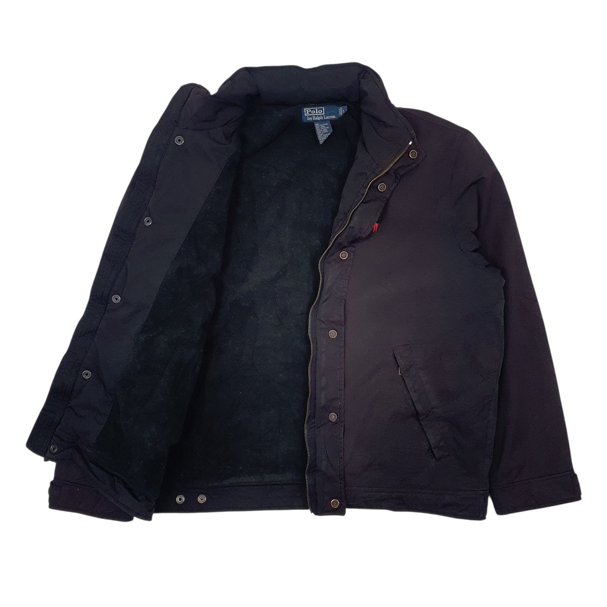 Mens Black Polo Ralph Lauren Hooded Windbreaker  Coat