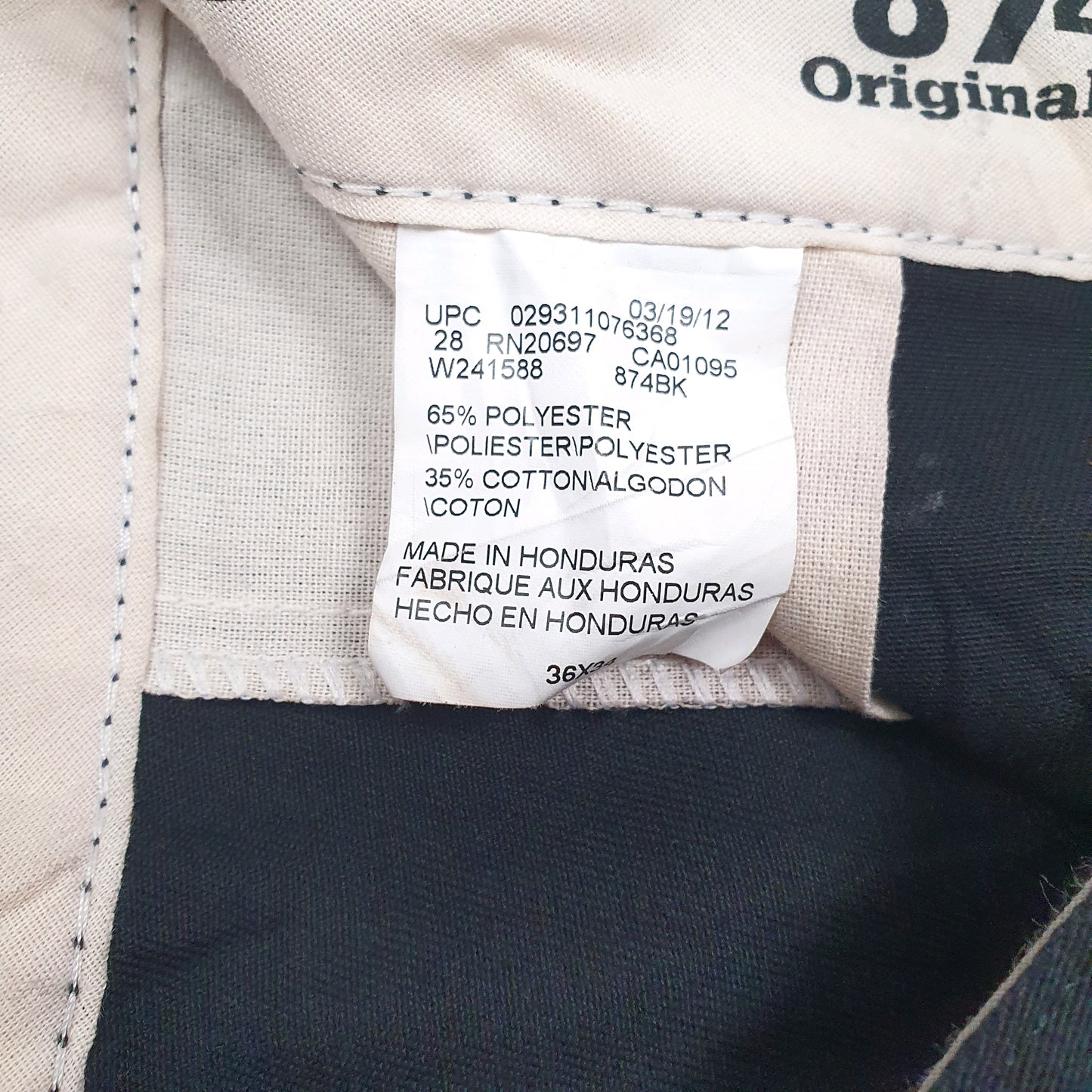 Mens Black Dickies 874 Workwear  Trousers