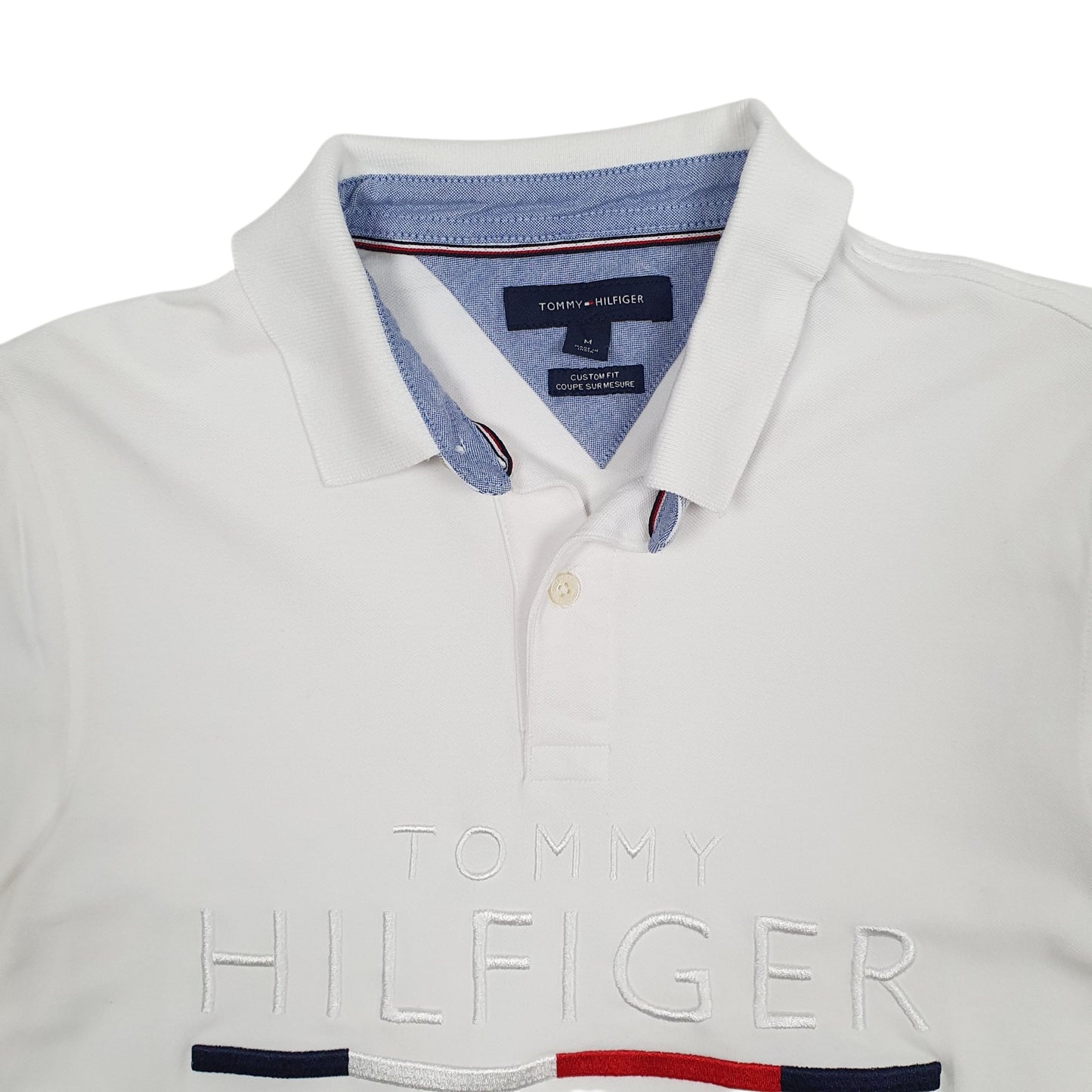Mens White Tommy Hilfiger   Polo Shirt