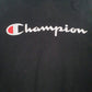 Mens Black Champion Spellout Hoodie Jumper