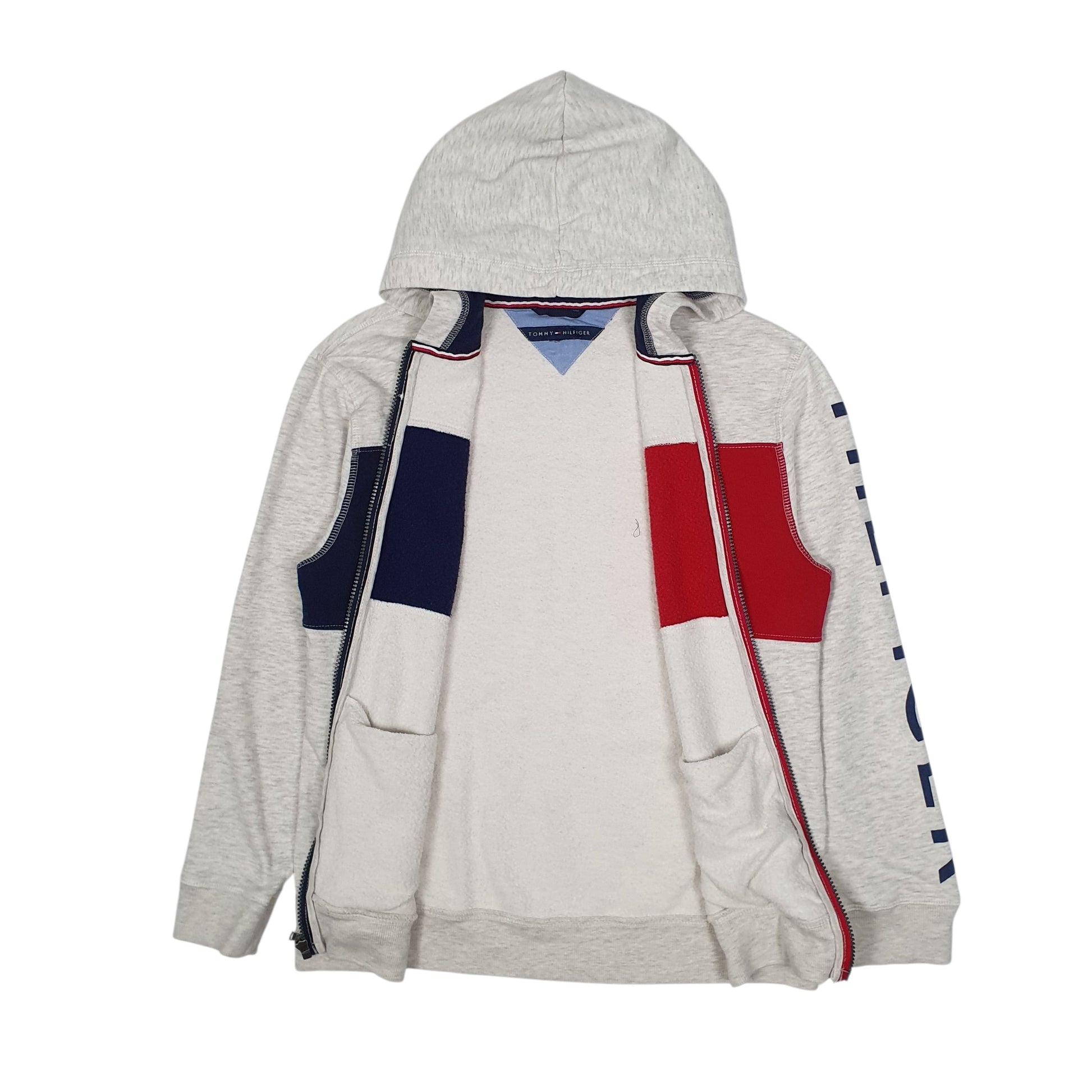 Womens Grey Tommy Hilfiger Hoodie Full Zip Jumper