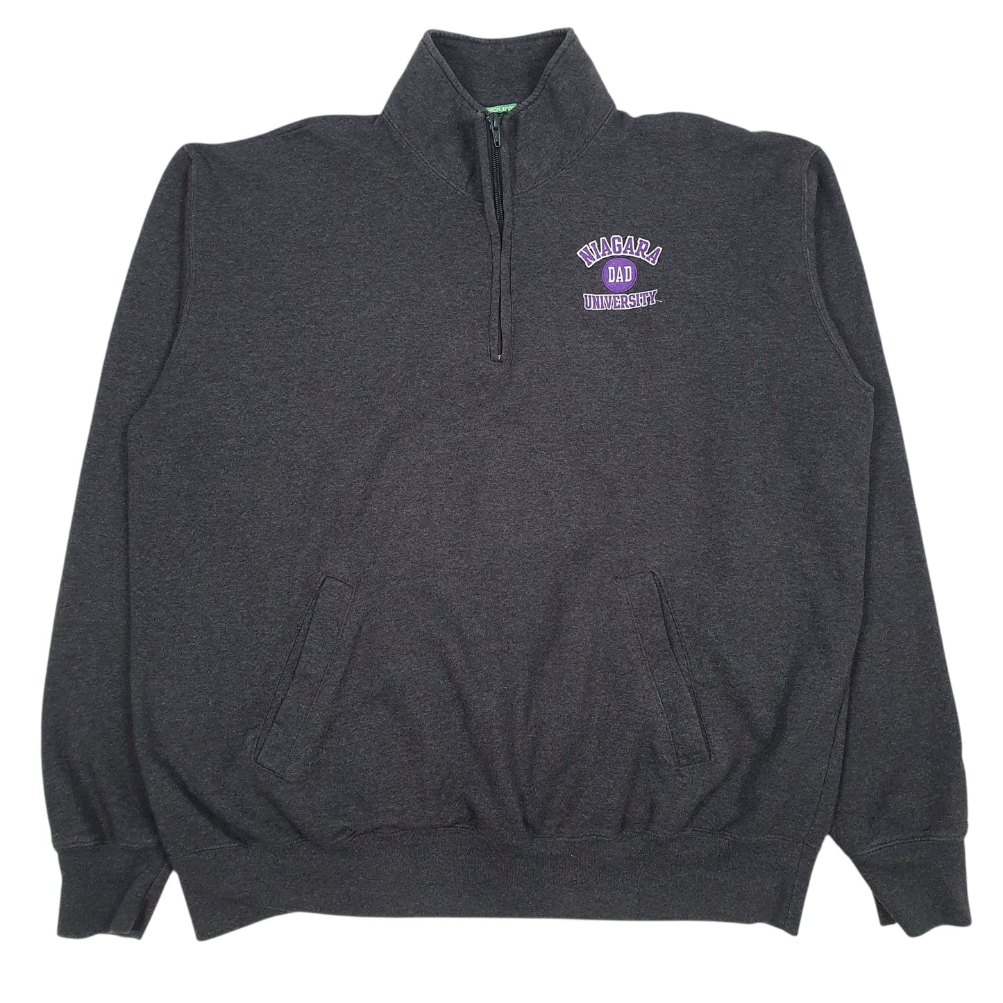 Mens Grey Champion Niagara University Quarter Zip Jumper