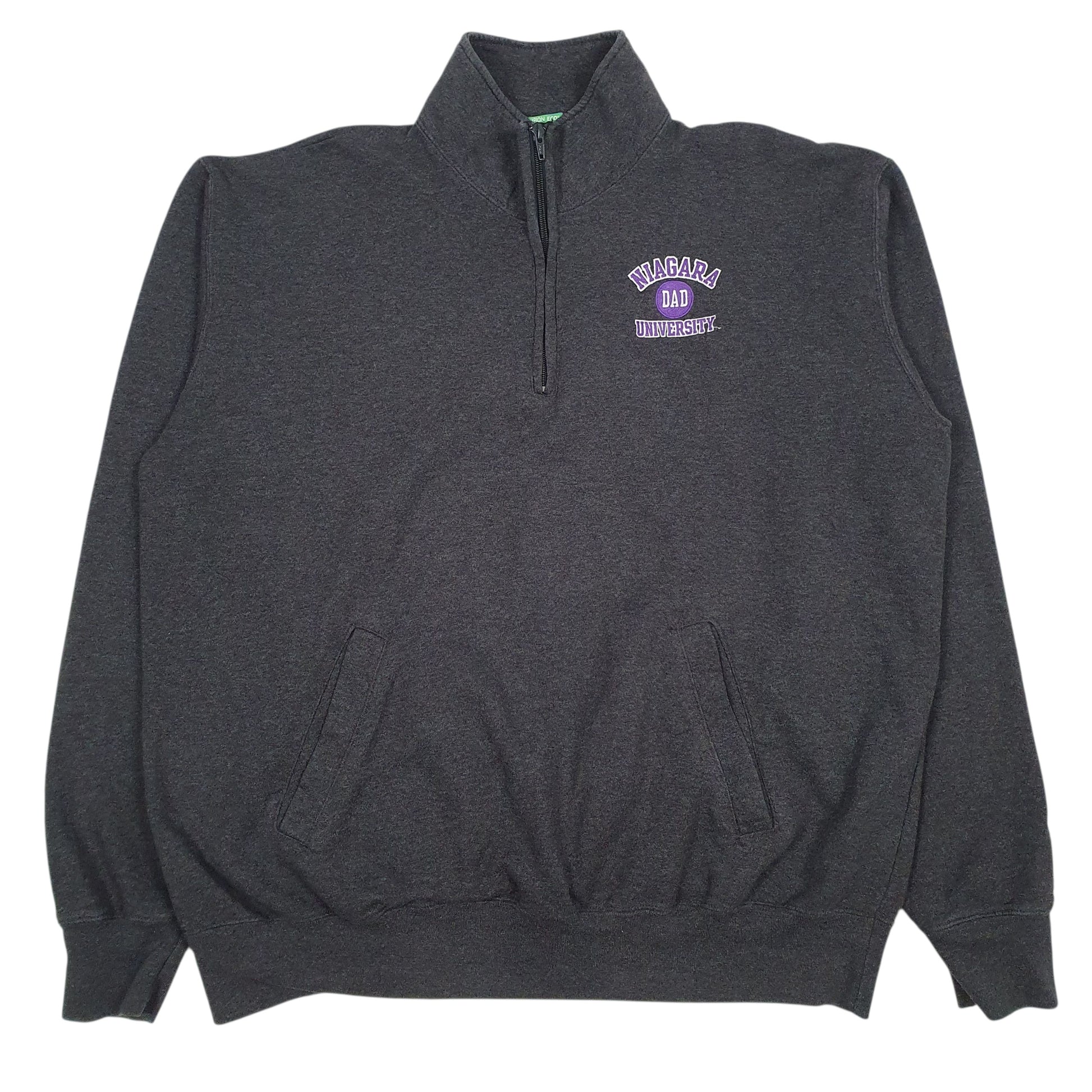 Mens Grey Champion Niagara University Quarter Zip Jumper