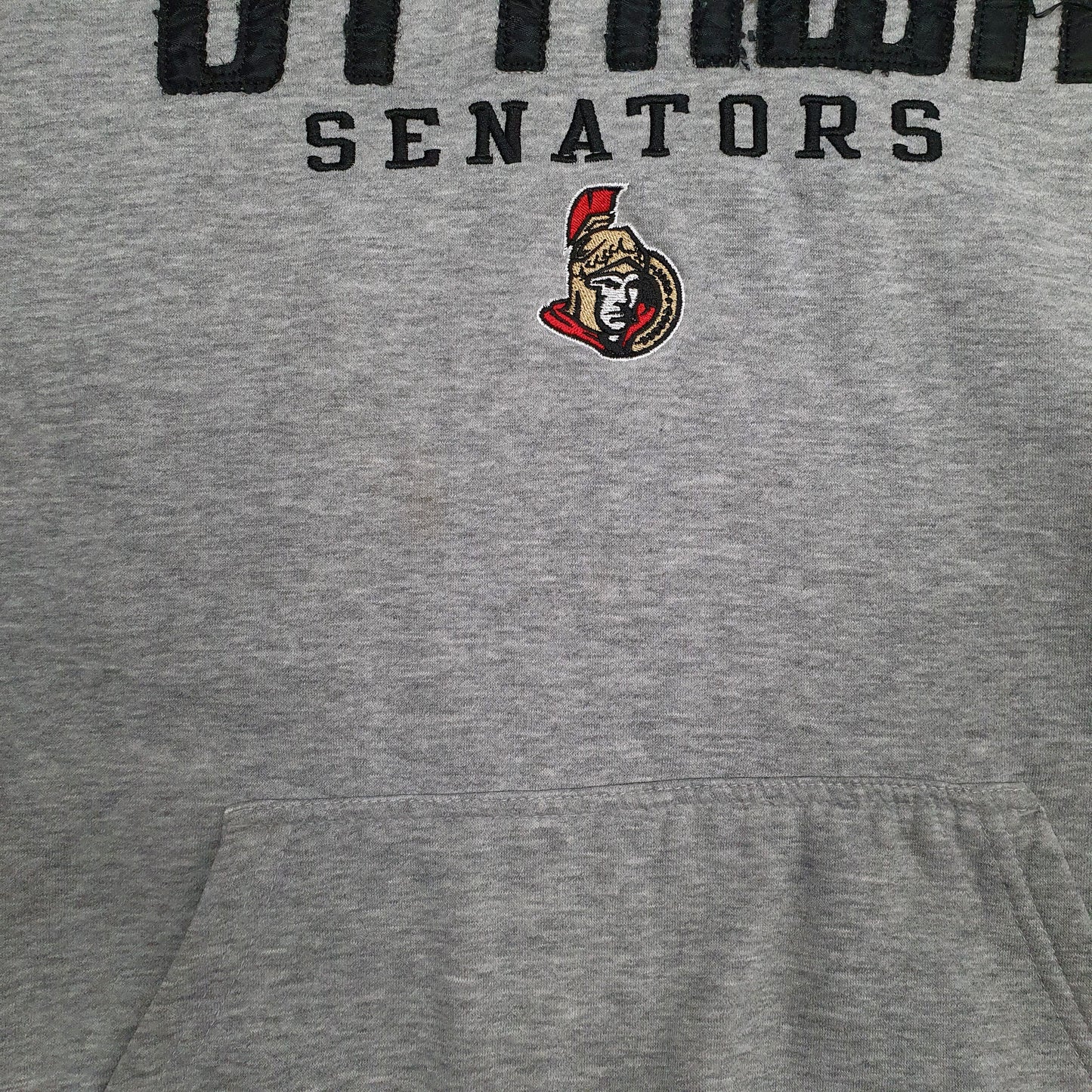 Mens Grey NHL Ottawa Senators Hoodie Jumper
