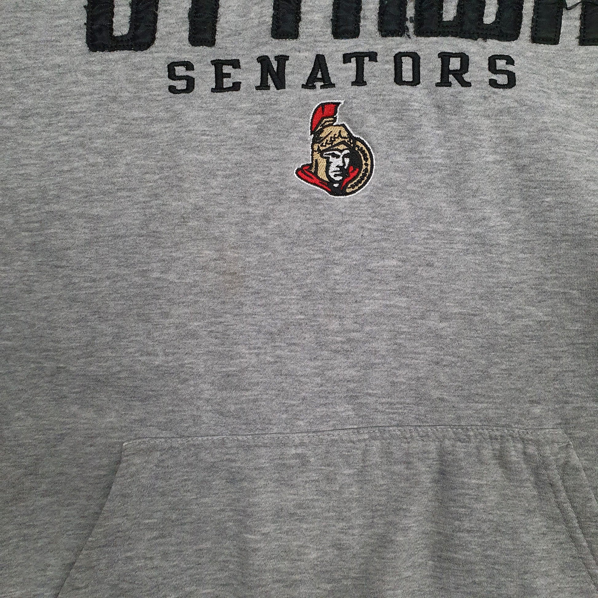 Mens Grey NHL Ottawa Senators Hoodie Jumper