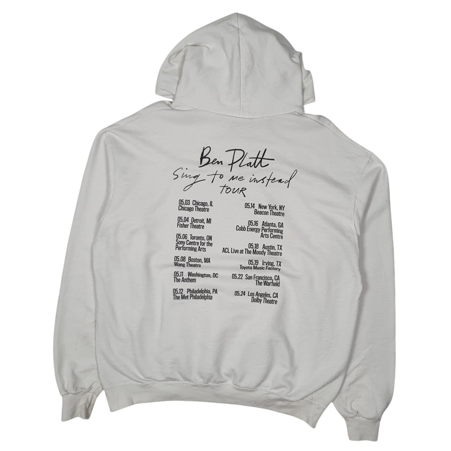 Mens White Champion Ben Platt Sing To Me Instead Hoodie Jumper