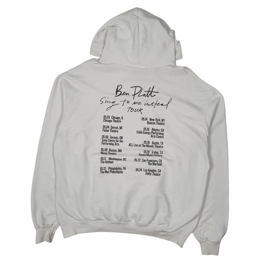 Mens White Champion Ben Platt Sing To Me Instead Hoodie Jumper
