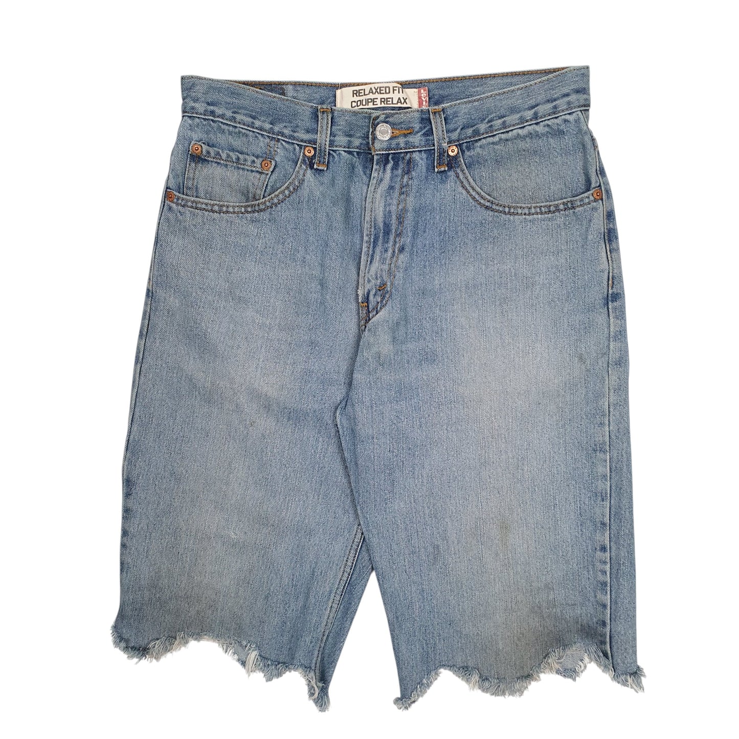 Mens Blue Levis Cut Off Denim Shorts