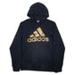 Mens Black Adidas Spellout Hoodie Jumper