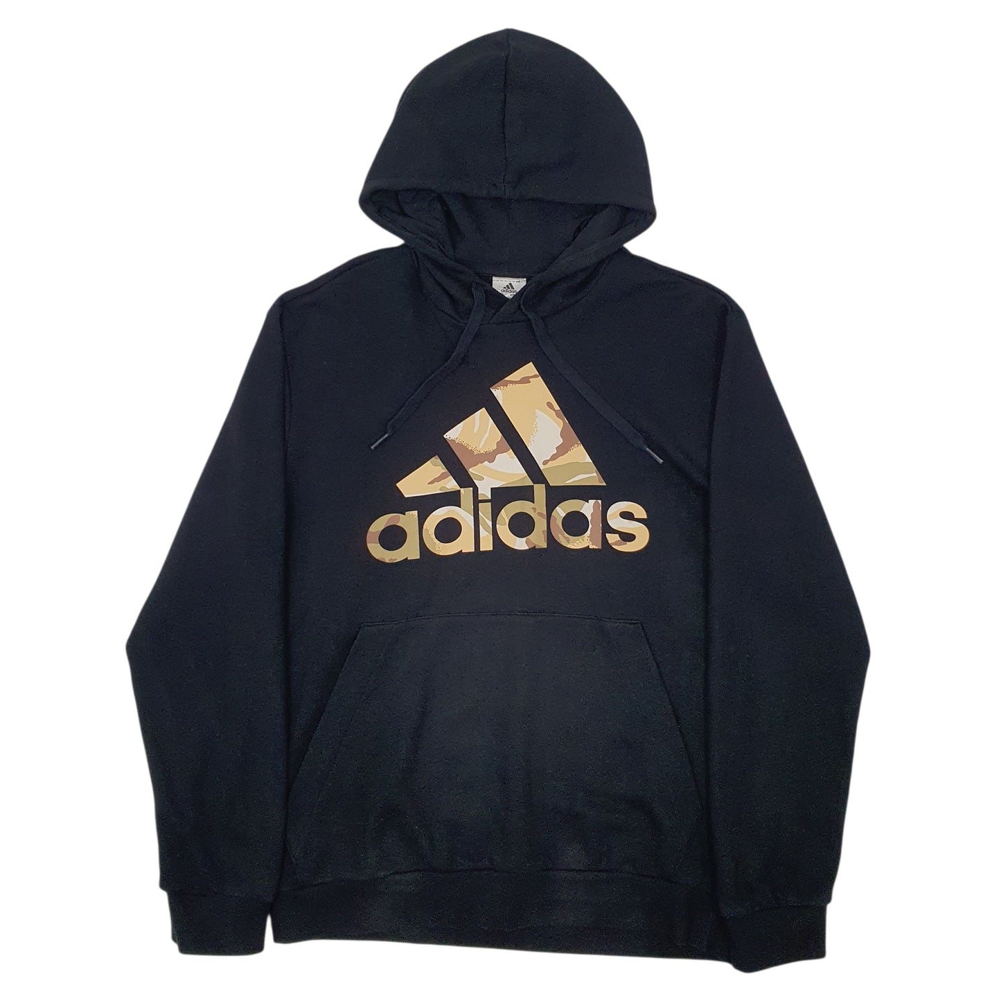 Mens Black Adidas Spellout Hoodie Jumper
