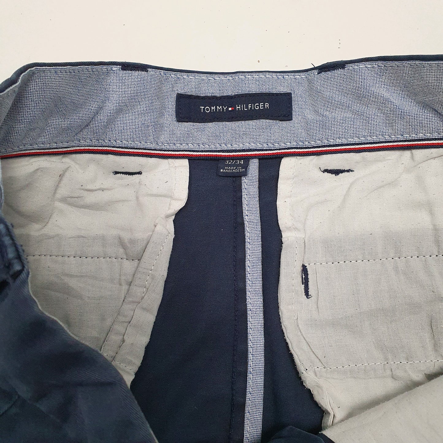 Mens Navy Tommy Hilfiger Slim  Shorts