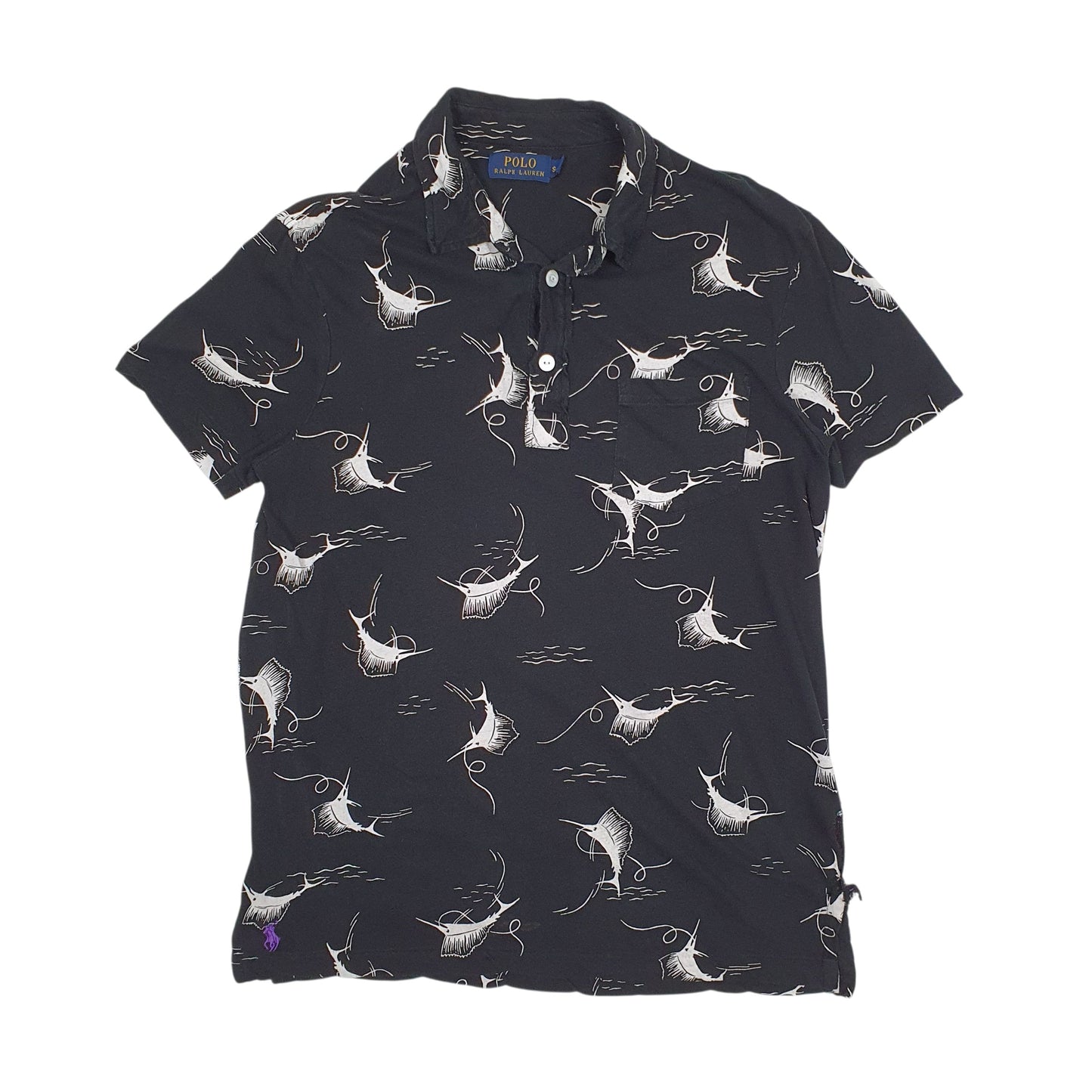 Mens Black Polo Ralph Lauren  Short Sleeve Polo Shirt