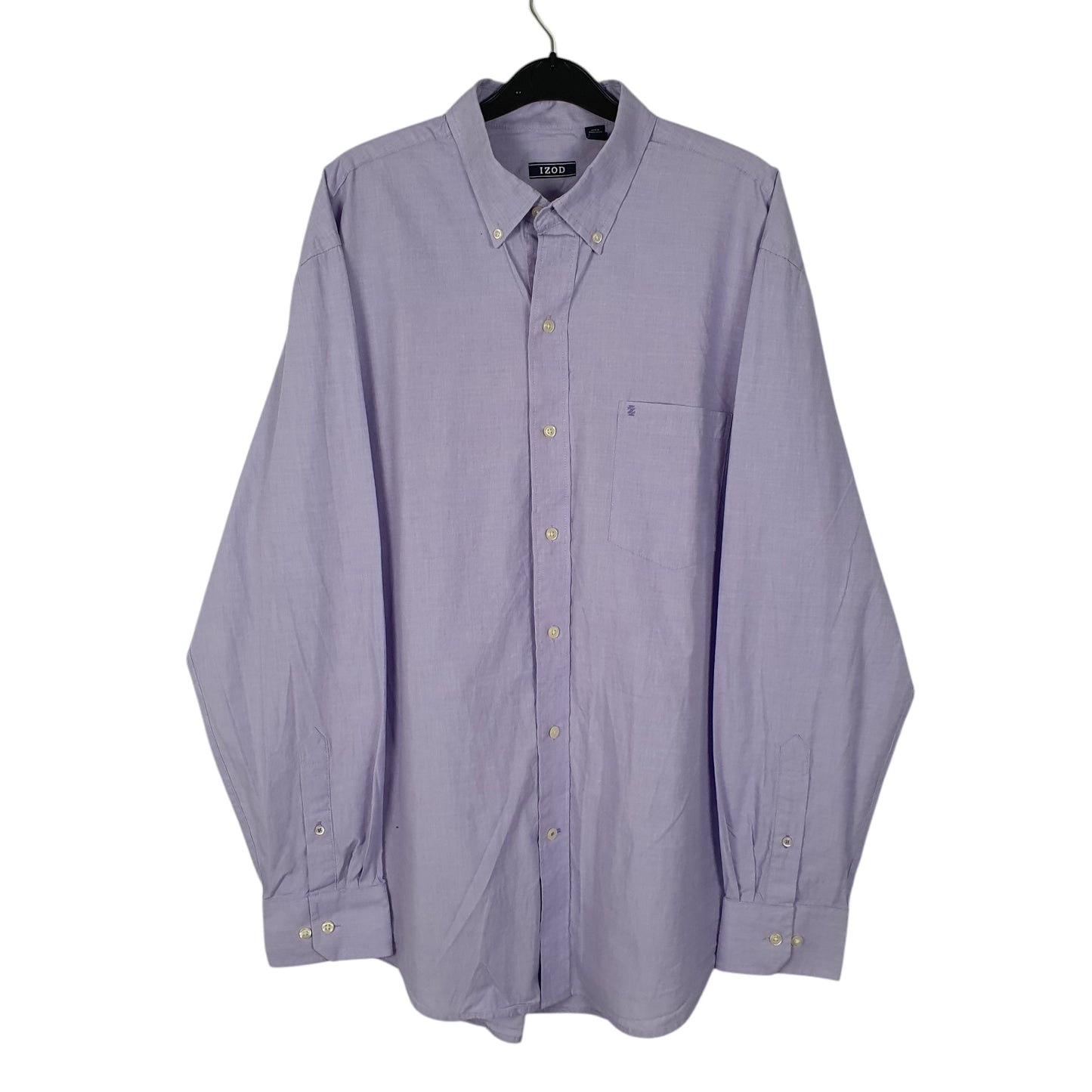 Mens Purple Izod  Long Sleeve Shirt