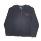 Mens Black Harley Davidson Motorcycles Henley Crewneck Jumper