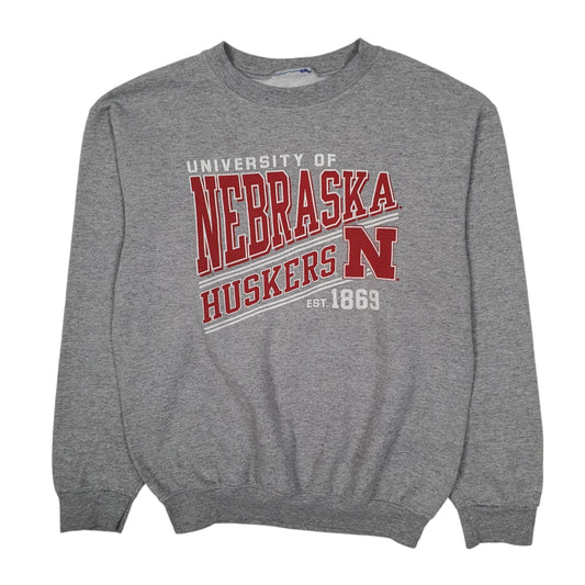 Womens Grey Champion Nebraska University Huskees Crewneck Jumper