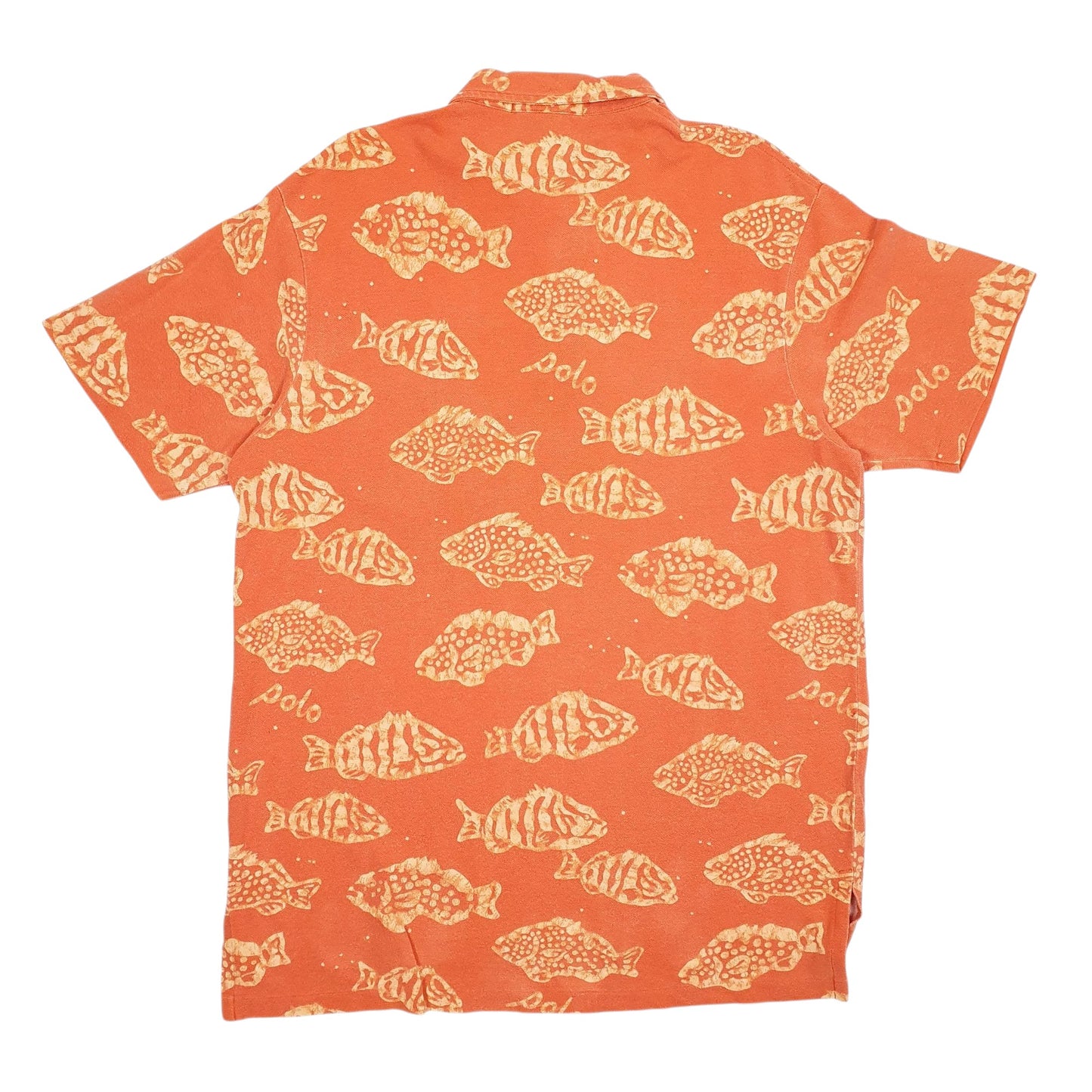 Mens Orange Ralph Lauren Polo Sport Vintage  Polo Shirt