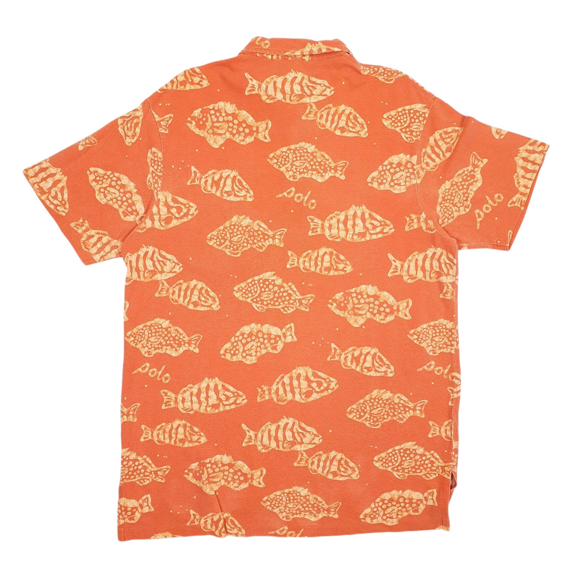 Mens Orange Ralph Lauren Polo Sport Vintage  Polo Shirt