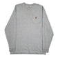 Mens Grey Carhartt  Long Sleeve T Shirt