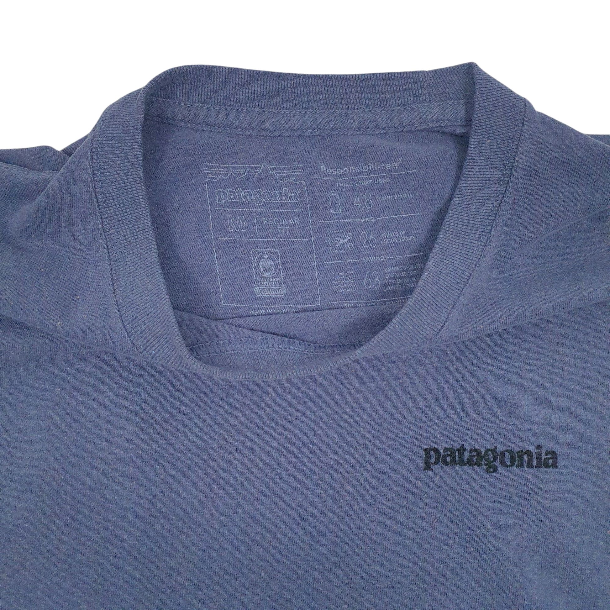 Mens Blue Patagonia   T Shirt