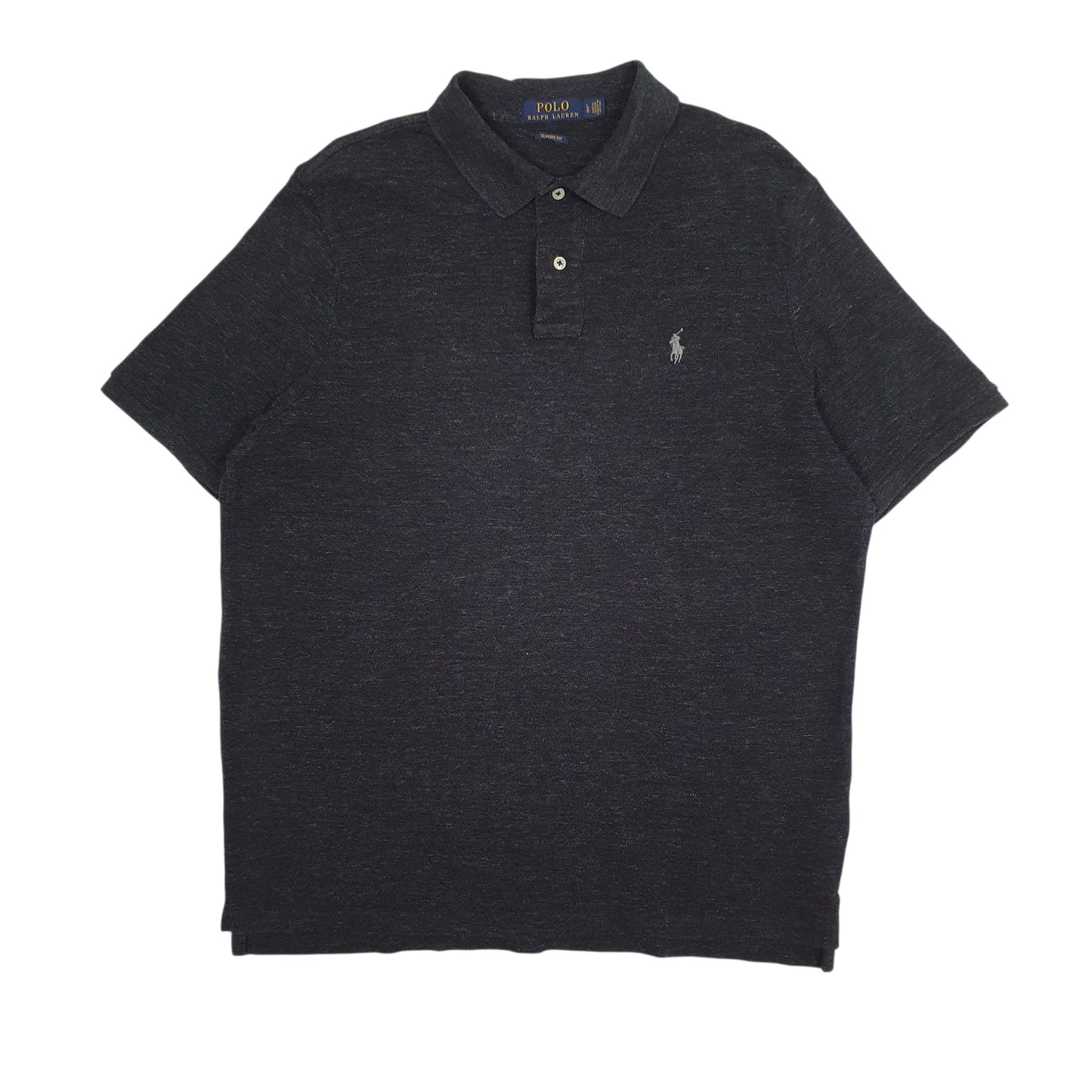 Mens Grey Polo Ralph Lauren Classic Fit Short Sleeve Polo Shirt