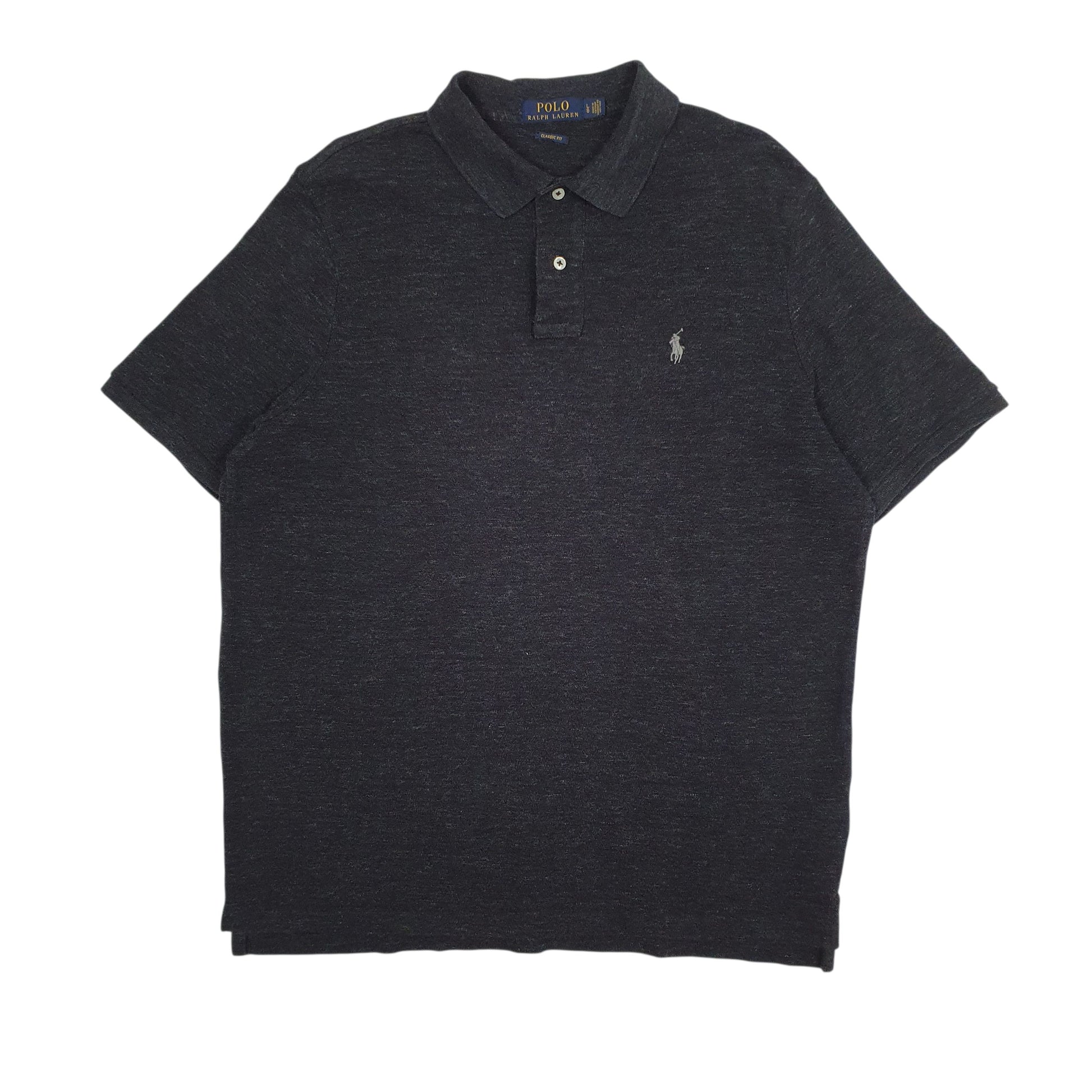 Mens Grey Polo Ralph Lauren Classic Fit Short Sleeve Polo Shirt