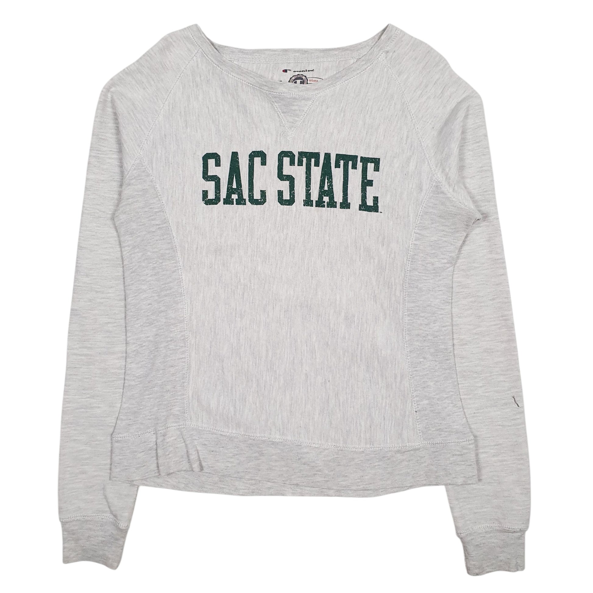 Womens Grey Champion Reverse Weave Heritage Sac State Crewneck Jumper