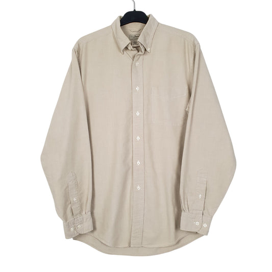 Mens Beige L.L.Bean  Long Sleeve Shirt