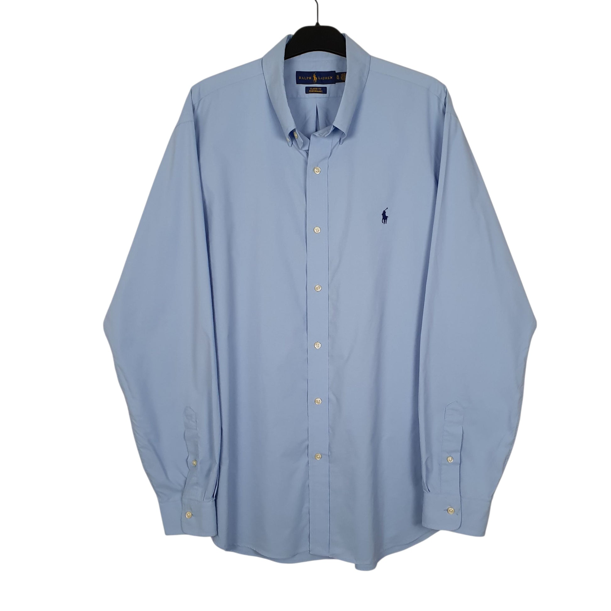 Mens Blue Ralph Lauren Performance Long Sleeve Shirt