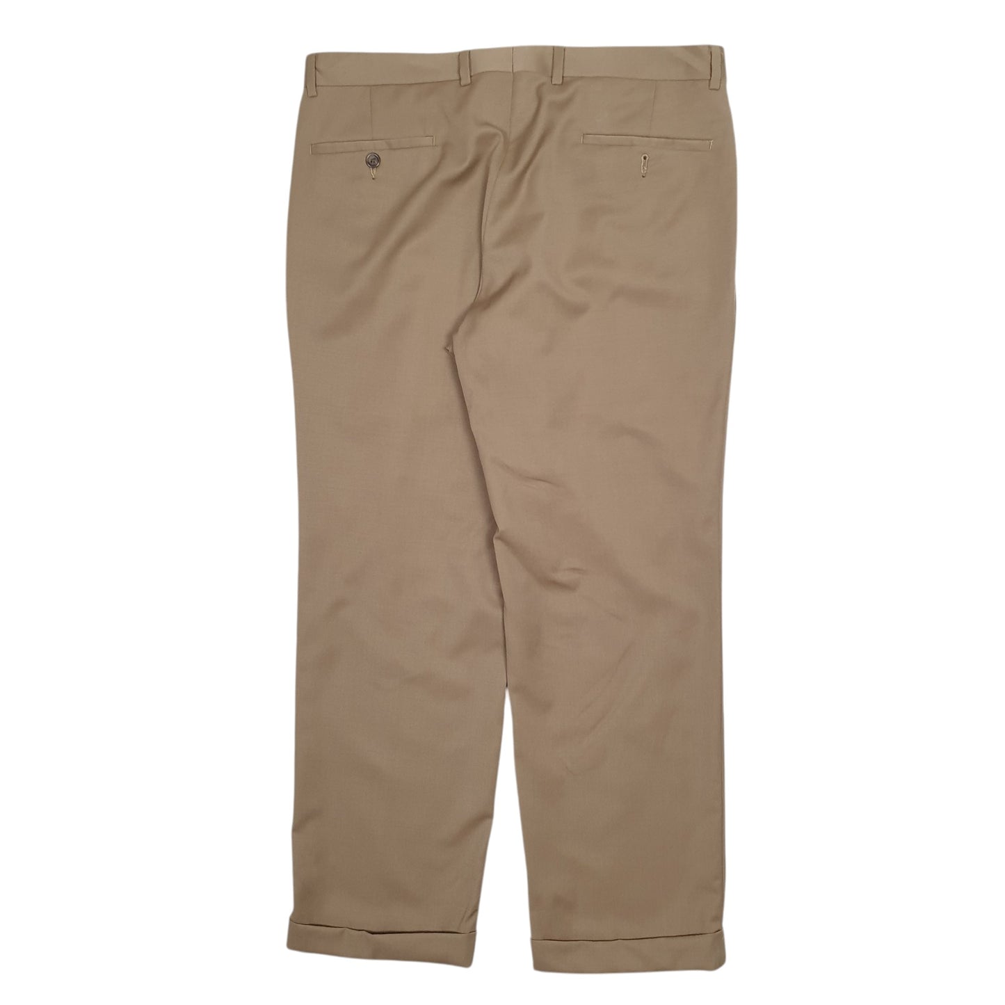 Mens Beige Ralph Lauren Pleated  Trousers
