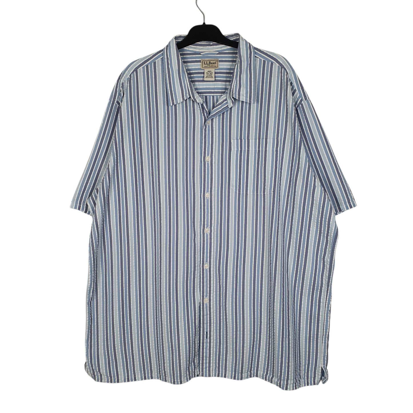 Mens Blue L.L.Bean  Short Sleeve Shirt