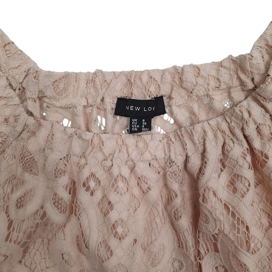 Womens Pink New Look Frilly Baggy  T Shirt