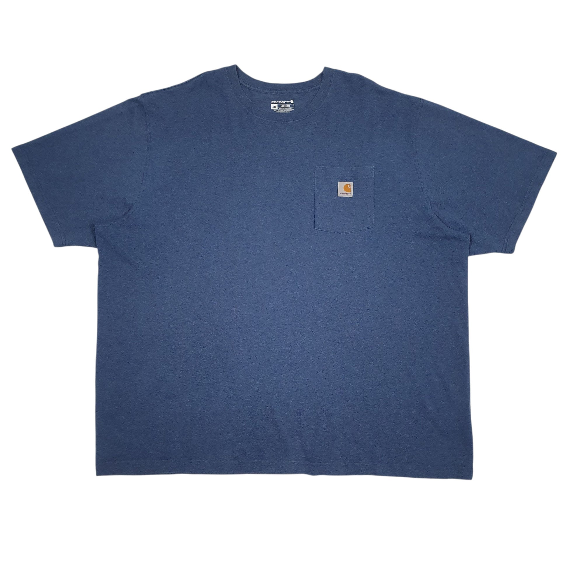 Mens Blue Carhartt  Short Sleeve T Shirt