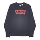 Mens Black Levis Spellout Crewneck Jumper