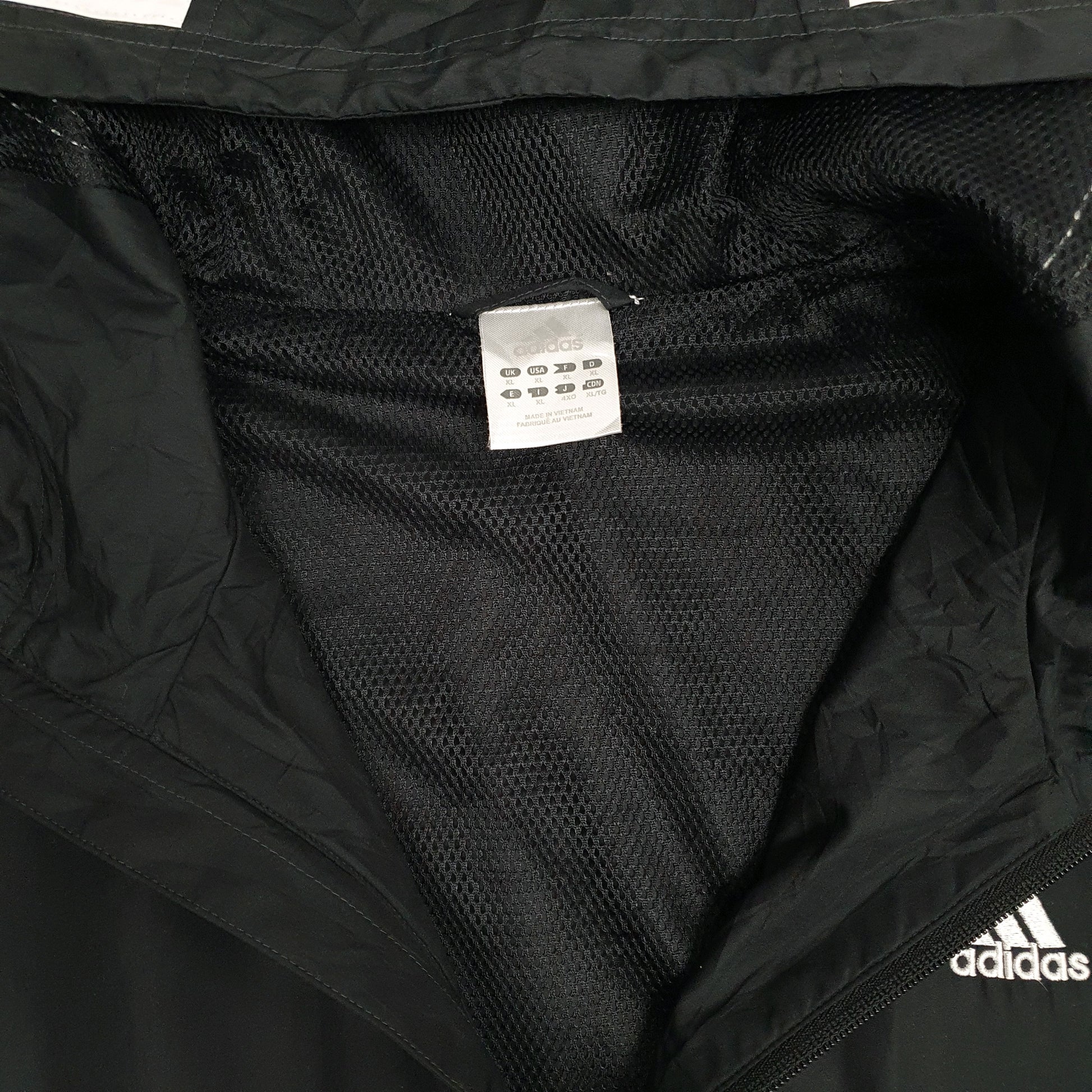 Mens Black Adidas Vintage 00s  Coat