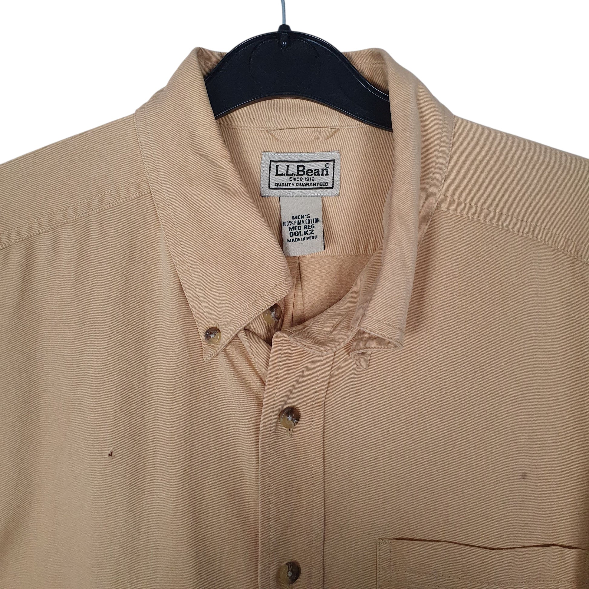 Mens Yellow L.L.Bean   Shirt